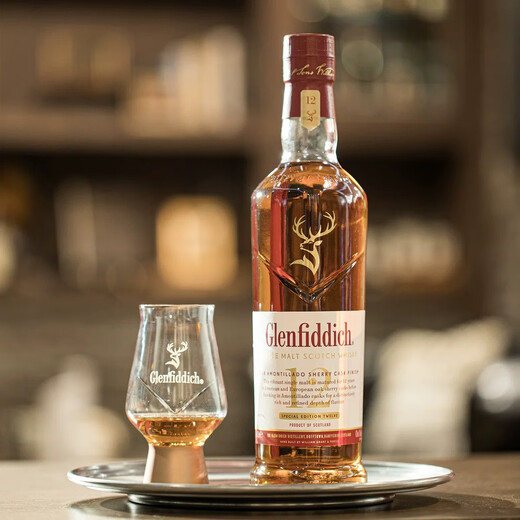 格兰菲迪(GLENFIDDICH) 12年天使雪梨 单一麦芽威士忌 700ml洋酒礼盒