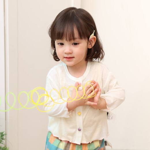 
LUSON Little O dad baby girl baby girl air conditioning shirt cardigan 2025 summer new baby ice silk versatile thin jacket