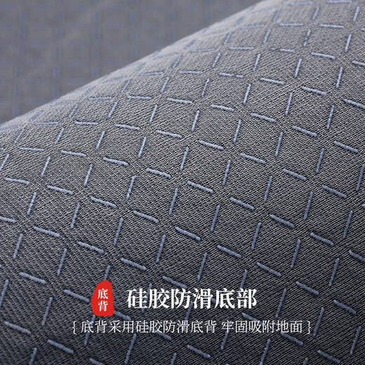 咏幻金黄色风水入户门地垫进门口玄关蹭土除尘换鞋脚垫耐脏地毯 百福具臻-棕色-12164 1件数 140*200CM点塑防滑底