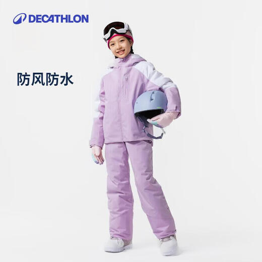 Decathlon Children's SKI550 Outdoor Warm Ski and Snowboard Wear Purple 100 4666102