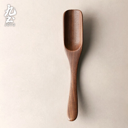 Wen Yijia Japanese-style handmade black walnut tea spoon tea shovel Kung Fu tea set accessories wooden retro coffee bean spoon household black walnut tea spoon style one