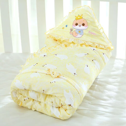 Meifei Newborn Autumn and Winter Pure Cotton Baby Quilt Baby Supplies Spring Wrap Quilt Newborn Wrap Plus Spring and Autumn Thin Quilted Bear Powder
