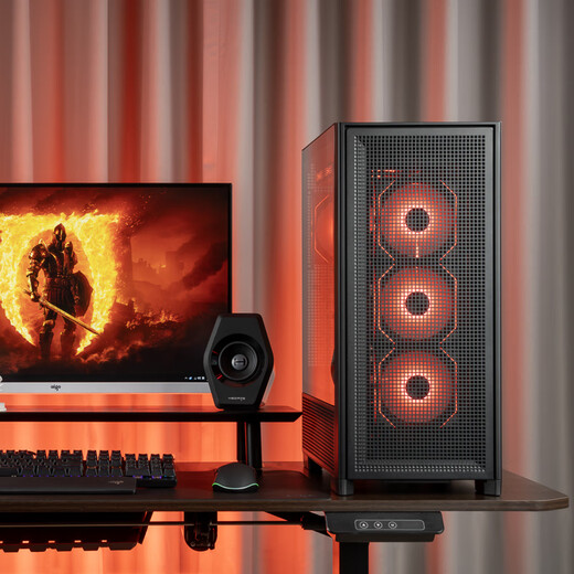 Patriot Fuyao Baili computer case desktop ATX large board 360 water-cooled mesh cooling e-sports gaming desktop host case black + Aurora 4 positive leaf + Bingpo SX360