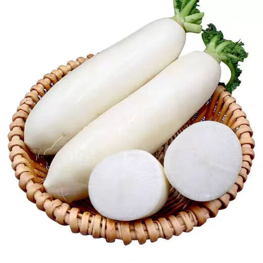 Hebei fresh white radish freshly dug sweet and crispy sand fruit radish carrot farm vegetable nutrition healthy nutrition fresh white radish 3.7-4 net weight