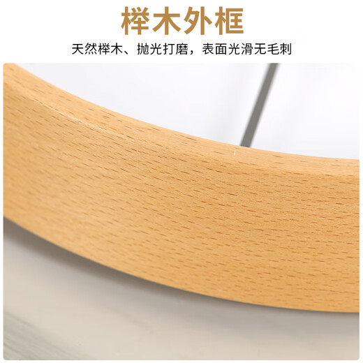 Hense solid wood clock simple living room clock desktop clock ornament display table clock HD08 white plate 10 inches