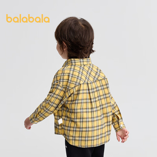 Balabala children's shirt long-sleeved parent-child wear 2025 autumn comfortable super soft velvet loose soft skin-friendly 209325102201