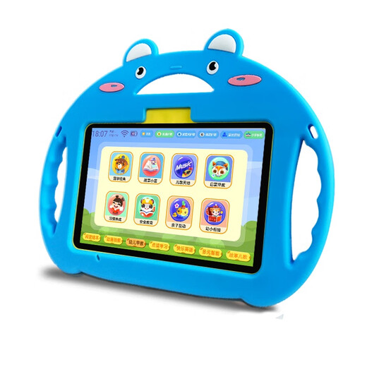 Kuaiyitong AI early education tablet educational children's learning machine preschool kindergarten Chinese mathematics English early education machine young-to-school connection point reading machine primary school curriculum synchronization anti-fall eye protection version orange with protective cover/tempered film 1-12 years old early education + all primary school age groups + APP download/64GB