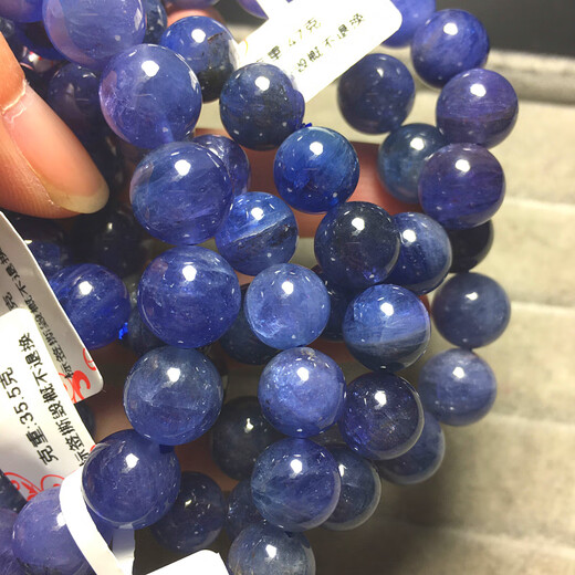 Oein natural tanzanite single circle bracelet ice type Tanzania sapphire symbiosis ocean heart bracelet jewelry gift Y25 diameter 8.5MM