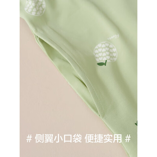 Hengyuanxiang (Hyx) camisón para algodón de verano de algodón de algodón corto pijama de dibujos animados de manga corta para mujeres en verano flojo y transpirable ropa para mujeres 15602 XL 170 __ (125-140Jin [Jin equivale a 0.5 kg])