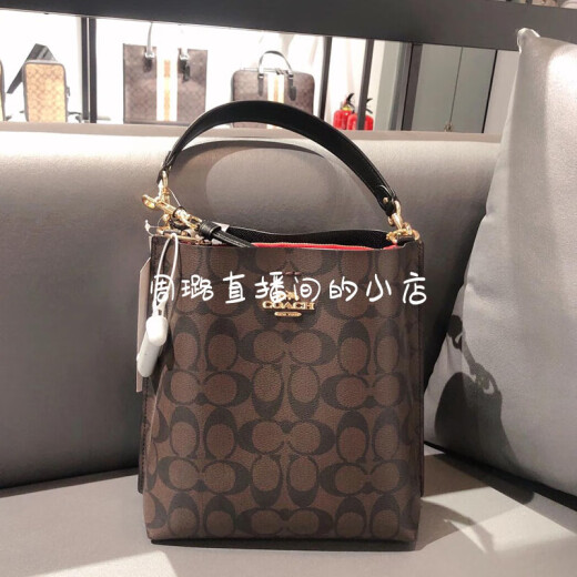 
Coach (COACH) Japan Direct Mail Coach new mollie22 Jasmine bucket bag printed hand-held single shoulder crossbody women's bag khaki white Japanese direct Mail