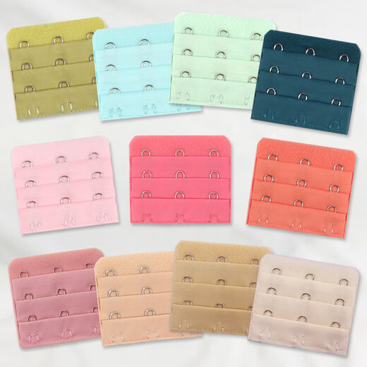Botón de ropa interior extendida grande de tres pechos 1.9 cm de sujetador de 3 filas ajustable extiende el ancho de las mujeres 5.5 cm Hebilla de la piel oscura