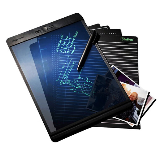 Boogie Board American LCD handwriting board draft erasable blackboard children's electronic drawing board painting writing board Sky Blue 14 inches - Kanagawa Lang (standard + leather case) 3