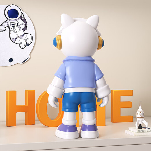 Chuxiang kreativer Astronaut Desktop Ornamente Office Desk Phrase Wohnzimmer Eingang Weinschrank Kinderzimmer Bücherregal Home Dekoration Astronaut Desktop Orange Orange [High 15 cm]