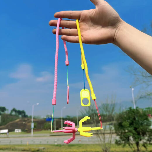 Childlike Egg Boy Hook Toy Luminous Blue Spring Hook Luminous Mechanical Grappling Hook Party Game Peripheral Toy Yellow - Strong Magnetic Suction + 20x Telescopic