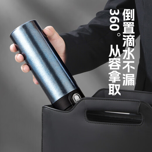 Taza termo de titanio puro de doble capa 2024 Taza de titanio portátil de nuevo estilo para hombres y mujeres, taza de té, taza de agua personalizada de regalo de gran capacidad, niebla púrpura 420 ml, titanio puro por dentro y por fuera, antibacteriano y de mantenimiento fresco