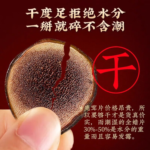 
Sika deer antler slices for wine-making dry blood deer antler official flagship store genuine non-whole antlers [Changbaishan Sika deer] 10g round canned deer antler