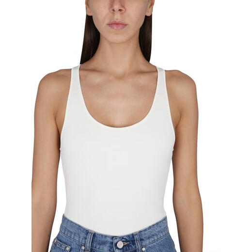 Stella McCartney CO Luxury Women's Bodycon Knit Bodysuit WHITE 20 | M