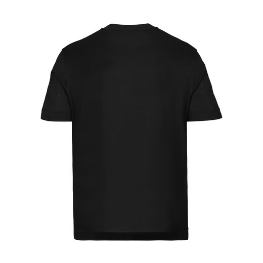 ARMANI (ARMANI) Luxus Männerkleidung Ea Herren gestickt Eagle Mark Mercerated Cotton Kurzärmeler lässiges vielseitiges T-Shirt-Urlaubsgeschenk 12370 Black 3XL