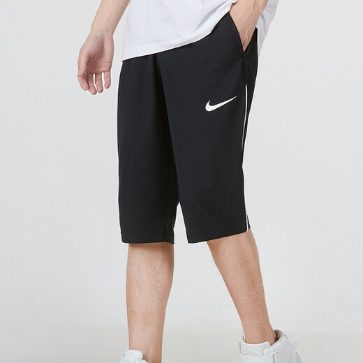 耐克（Nike）男裤子2025春季新款跑步健身训练快干宽松透气休闲裤 DM6624-010/七分裤  M