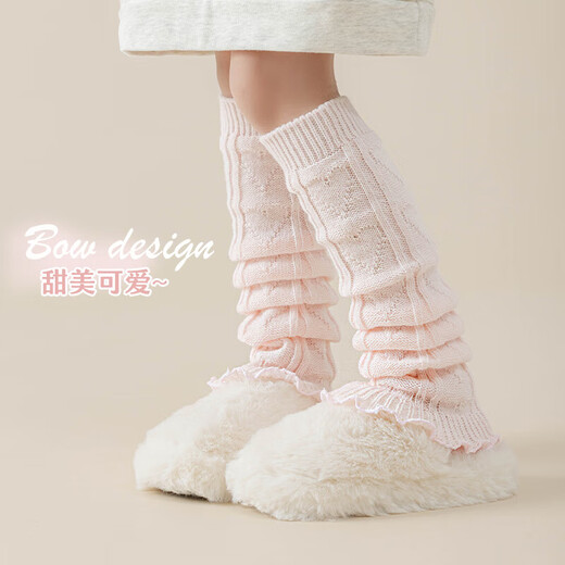 Girls' piles of socks, autumn and winter Korean children's socks, girls' baby calf socks, stockings and leg covers, spring and autumn style, white, one size fits all
