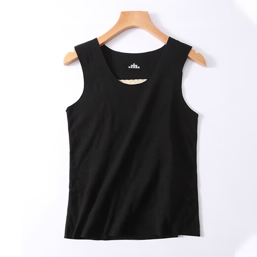 Autumn and winter men's seamless thermal vest base underwear plus velvet thickening slim double-sided brushed sleeveless men's vest men's dark gray 3XL (140-160Jin Jin equals 0.5 kg)