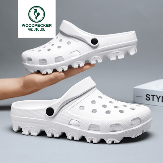Woodpecker Brand haut de gamme printemps et été 2025 Nouveau 51 pantoufles de grande taille, sandales à bout de sac, lacets et chaussures de jardin de grande taille sur l'extérieur dyh9859 kaki 45