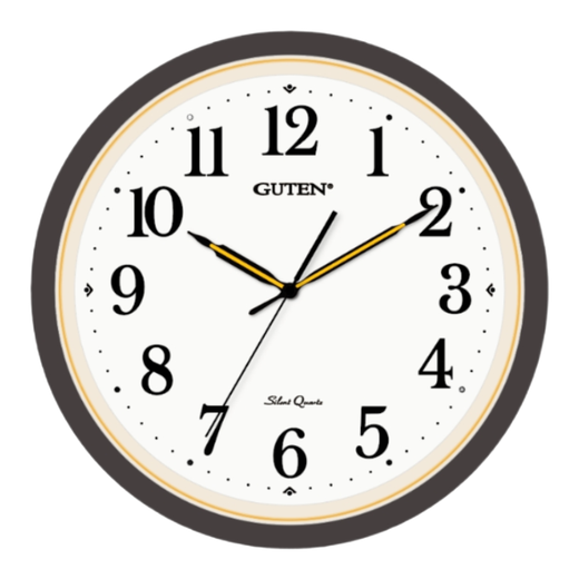Jin Zhongbao (GUTEN) reloj de pared grande de 40 cm reloj silencioso GT3899-1 color café oscuro 40*40*5cm