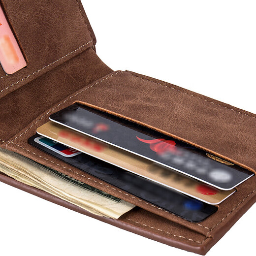 Feiyuega Herren Brieftasche Kurzer Brieftasche Brieftasche Casual Multi-Card Wallet Wallet Multifunktional Münze Brieftasche Brieftasche Kartentasche Kaffeefarbe