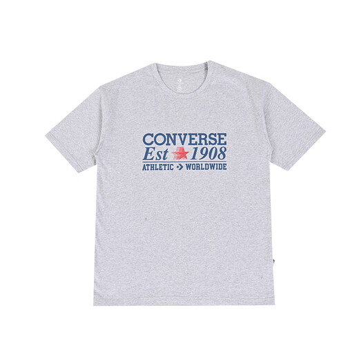 匡威（Converse）季新款简约印花男女中性潮流运动休闲短袖T恤潮流上衣10 MCH687-GHG XL