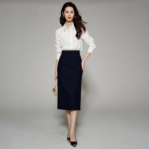 Late White New Product 2025 Autumn Style Workplace Commuting Shirt Casual Lapel Solid Color Shirt Women White S