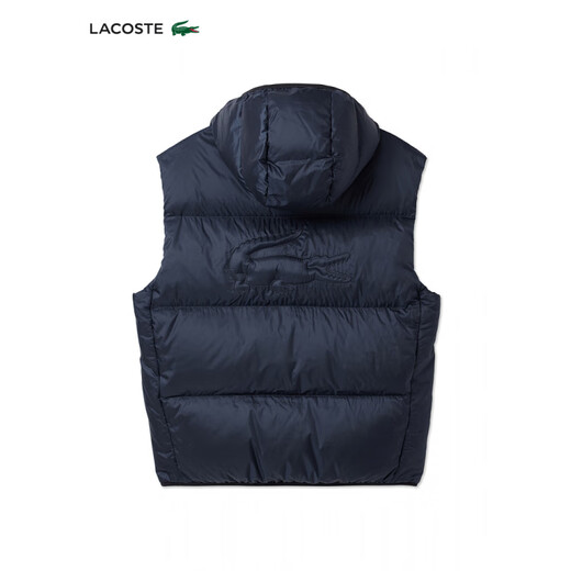 Crocodile (LACOSTE) Men's 25 Autumn New Duck Down Zip Hooded Vest Jacket BH2895 031_Black S 48__M