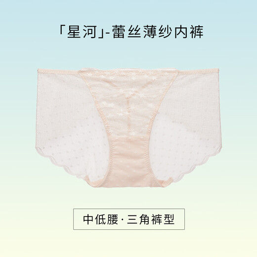 华歌尔蓝标日系蕾丝中低腰三角裤内裤内衣女 WP3523 薄荷绿 1条 L （165/95）