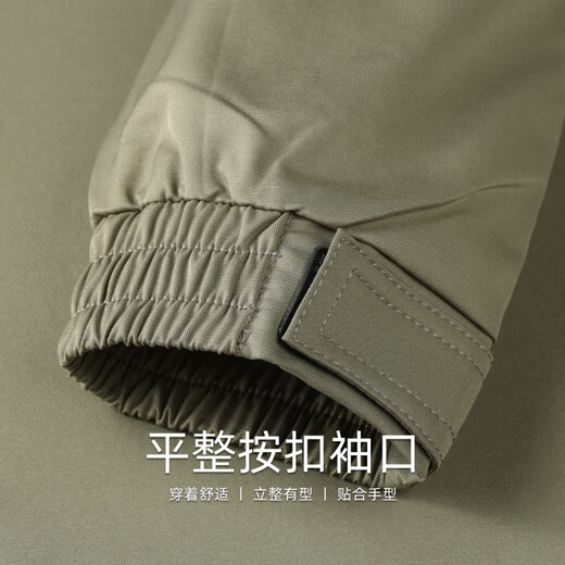 Mark Huafei American Retro Stand Collar Jacket Men's 2025 Autumn New Simple Commuting Casual Windproof Jacket Trendy 1017 Khaki Green 701 L 175