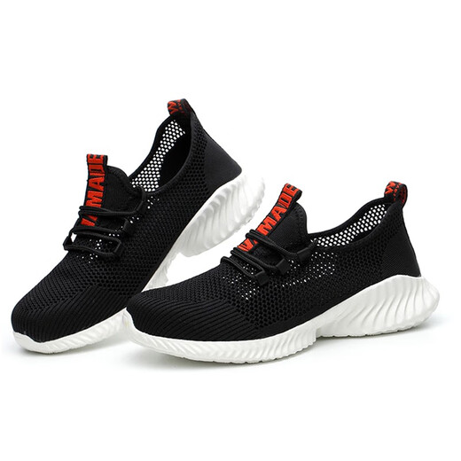 Arbeitsschutzschuhe für Männer im Sommer atmungsaktiven Stahlkopf Anti-Smashing und Punktion Leichtes lässig Comfort Comitor Frequent Soft Sohle Sicherheitsschuhe für Frauen 9227 Black 36 36