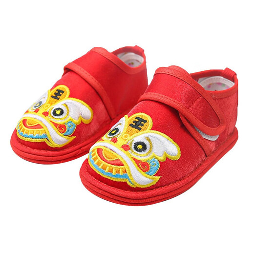 Wenzhi bébé chaussures d'un an bébé tigre toe chaussures toys chaussures sols sole tissle chaussures industrie lourde broderie chaussures softs sole tissle chaussures tiger chaussures de bébé chaussures [chaussure longueur intérieure 12,5]