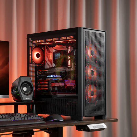 Patriot Fuyao Baili computer case desktop ATX large board 360 water-cooled mesh cooling e-sports gaming desktop host case black + Aurora 4 positive leaf + Bingpo SX360