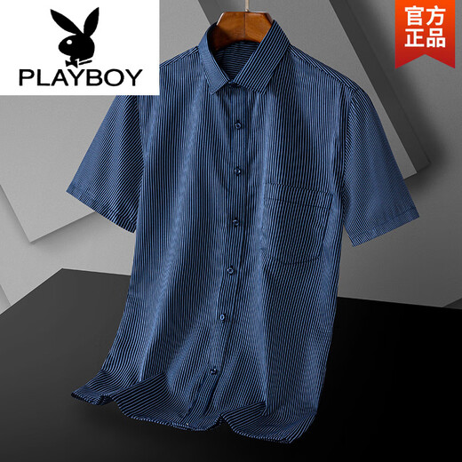 
Playboy (PLAYBOY) Daddy Summer Short-Sleeve Shirt Top 2025 New Casual Loose Men's Shirt Daddy Short-Sleeve Clothes DX6624 39 Weight about 120130Jin [Jin equals 0.5 kg]
