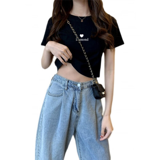 皮尔卡丹（pierre cardin）2025夏季新款设计感正肩短款t恤女百搭短袖显瘦小个子上衣潮女 KE-693白 L