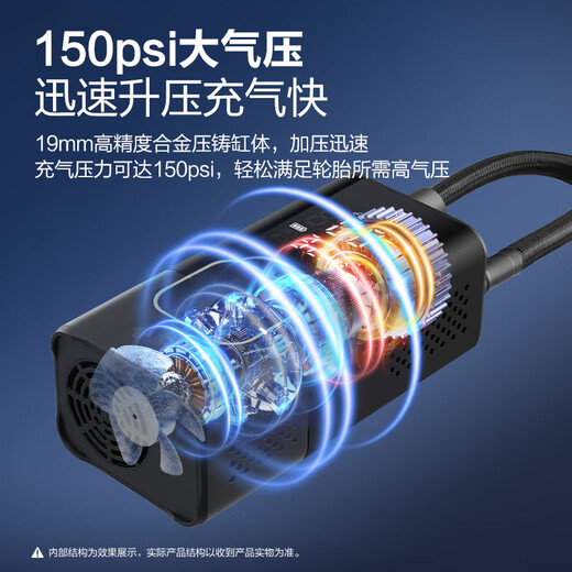 Bull Car Air Pump Wireless Portable Electric High-Pressure Air Pump Home Car Motorcycle Xiaomi Tire Inflator Upgraded Extra Large Battery Wireless Air Pump
