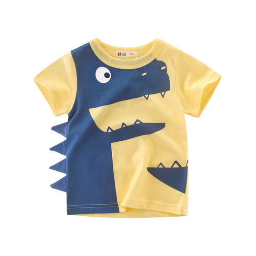 TTPMER Summer Boy Kurzarm T-Shirt Cotton Cartoon Dinosaurier Design Ins Style 9716 Militärblau 110