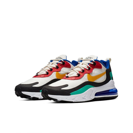 耐克（NIKE）Nike男鞋 Air max 270 react 女鞋休闲气垫运动跑步鞋 AO4971 AT6174-002 红黄蓝 36