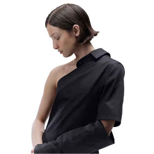 HUGO BOSS light luxury women's DEMEER women's long-sleeved shirt Black 20 | 10 (M)