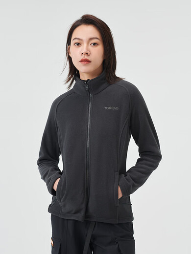 TOREAD冲锋衣男 户外三合一抓绒可脱卸两件套防风保暖登山服防寒服外套 象牙白炭灰（女-TAWWCK92928） XL