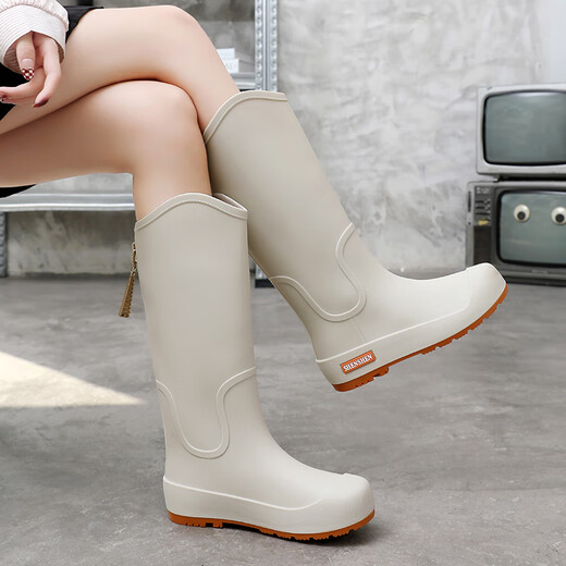 Han Linnu High Tube Tube Rain Boots для женщин 2025 Новые наружные износ