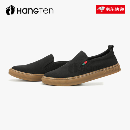 Hängen Sie zehn Leinwandschuhe Herrenschuhe 2025 Frühling Neue Stoffschuhe bequem und atmungsaktiv Herrenfuß Freizeitschuhe Ein-Fuß-Faulheitschuhe 41 (Lederschuhgröße)