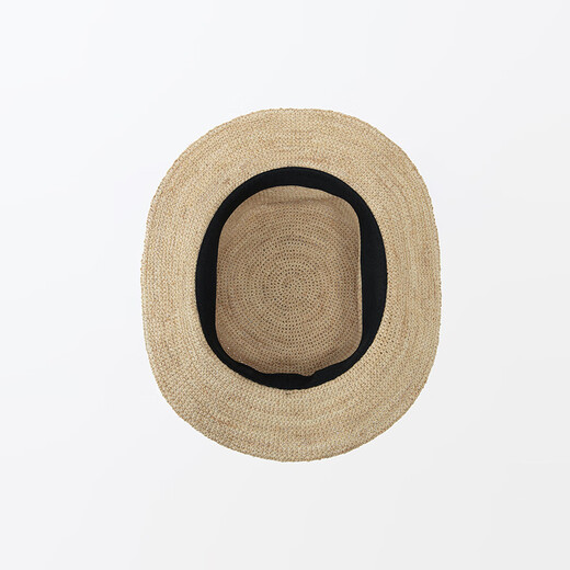 Muji (Muji) Raffia Blattfaser Fein gestricktes Top -Hut -Strohhut gewebter Hut 25 Sommer DBA90A5S Originalfarbe
