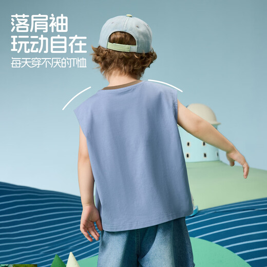 Fragen Sie Junior Antibacterials Children's T-Shirt 2025 Sommer Kinder heiße Cover ärmellose Weste Jungen T-Shirt Top