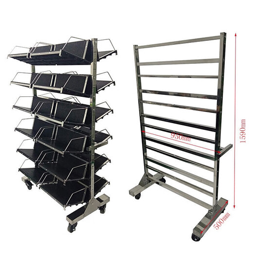 Maixin hanging basket cart pcb turnover cart smt turnover rack material can be customized stainless steel 8 hanging disassembly frame + 8 hanging blue