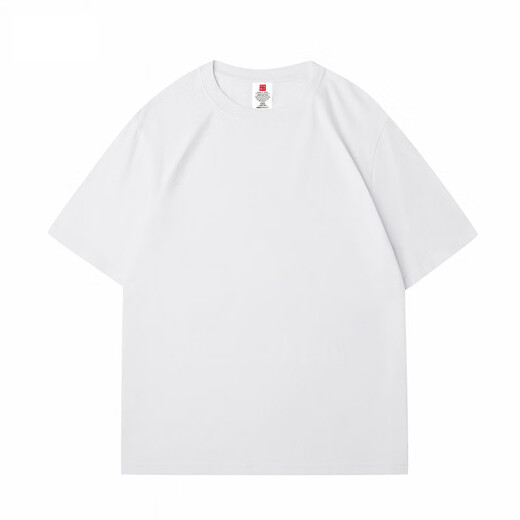 Ziweiqi trendy loose Japanese Hong Kong style short-sleeved trendy cotton heavy shirt American high street men's handsome summer suit retro white cotton high-quality short-sleeved--1365 S [Suggested 90-115Jin [Jin equals 0.5 kg]]