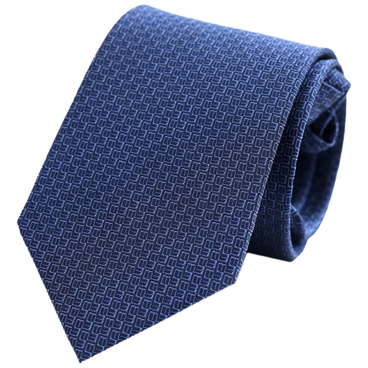 North Martin high-end silk tie, knot-free, men's business lazy zipper, easy to pull, blue-gray wedding high-end